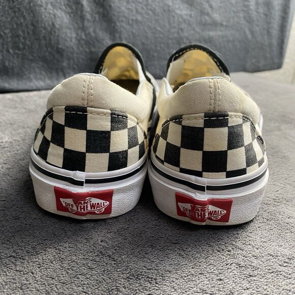 Vans Classic Checker Checkerboard Slip On Sneaker Black White Women’s 7.5 M6 US - Picture 3 of 12